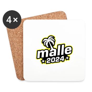 Malle 2024 Palmier de Majorque - Dessous de verre (lot de 4) - blanc - Devant