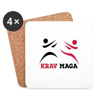 Krav Maga - Untersetzer (4er-Set) - Weiß - Vorne