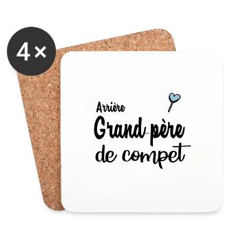 Arrière Grand-père - Dessous de verre (lot de 4) - blanc - Devant