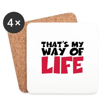 That's my way of life - Coasters (set of 4) - white - Front