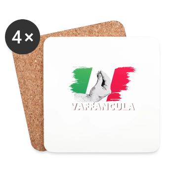 Vaffanculo Italienisch Italiener Italien Lustig - Untersetzer (4er-Set) - Weiß - Vorne
