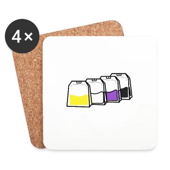 Nonbinary Pride Sachet de thé Nonbinary Pride Nonbinary - Dessous de verre (lot de 4) - blanc - Devant