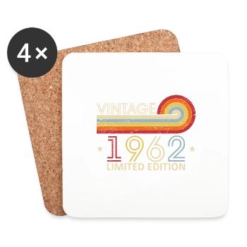 Vintage 1962 49 Year Old Retro Style 1962 49th Bir - Coasters (set of 4) - white - Front