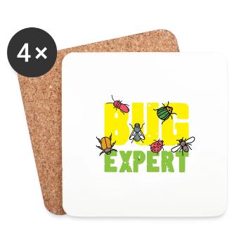 Bug expert. Entomologist Poison - Coasters (set of 4) - white - Front