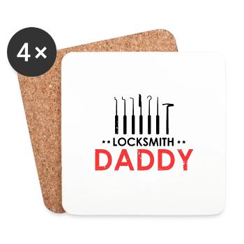 Unlocking Service Papa Locksmith Lockpicking - Coasters (set of 4) - white - Front