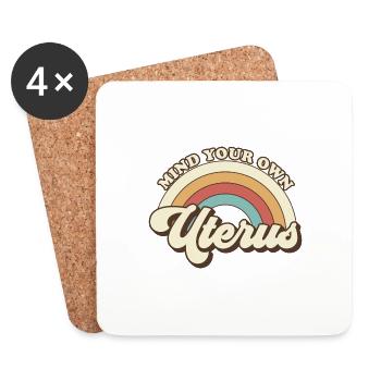 Mind your own uterus - Coasters (set of 4) - white - Front