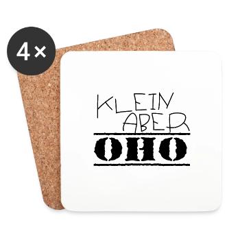 klein aber oho schwarz - Untersetzer (4er-Set) - Weiß - Vorne