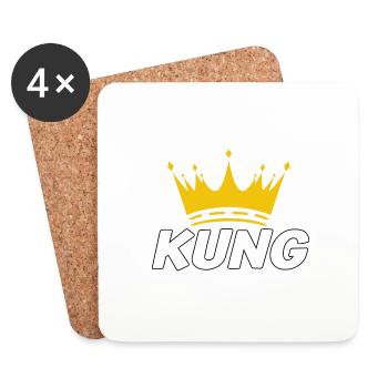 King - Coasters (set of 4) - white - Front