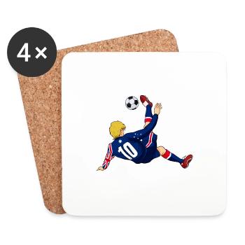 Australian National Soccer Team I Football - Coasters (set of 4) - white - Front