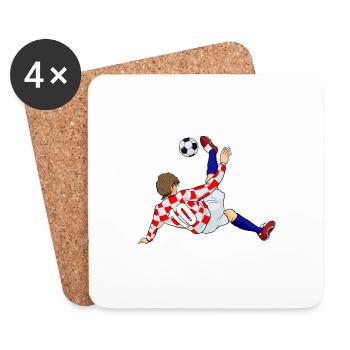 Croatian National Soccer Team I Football Croatia - Coasters (set of 4) - white - Front