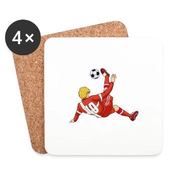 Danish National Soccer Team I Football Denmark - Coasters (set of 4) - white - Front