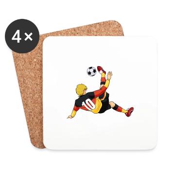 German National Soccer Team I Football Germany - Untersetzer (4er-Set) - Weiß - Vorne