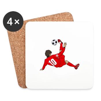 Équipe de Tunisie de football I Football Tunisie - Dessous de verre (lot de 4) - blanc - Devant