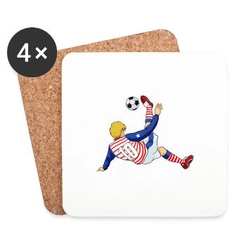 American National Soccer Team I Football USA - Untersetzer (4er-Set) - Weiß - Vorne