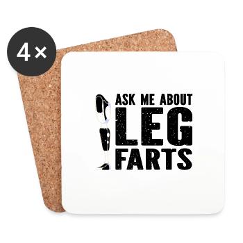 Artificial limb design for leg prosthesis - Coasters (set of 4) - white - Front