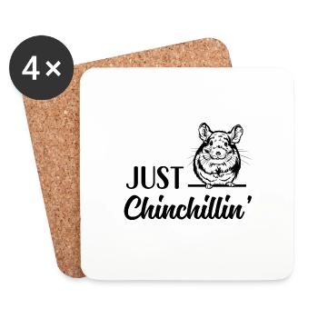 Just One Love With Chinchilla - Coasters (set of 4) - white - Front