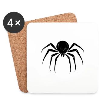 Spinne - Untersetzer (4er-Set) - Weiß - Vorne