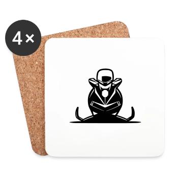 snowmobile - Coasters (set of 4) - white - Front