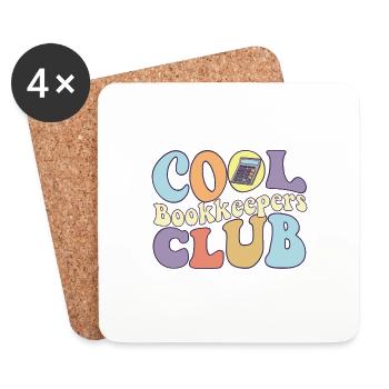 Cool Bookkeeper Club CPA Certified Public - Coasters (set of 4) - white - Front