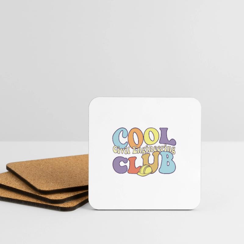Cool Civil Engineering Club Engineer Builder Coasters (set of 4)