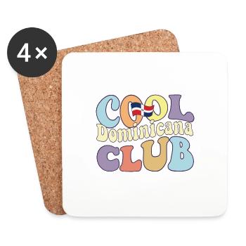 Cool Dominicana Club Dominican Republic Pride - Untersetzer (4er-Set) - Weiß - Vorne