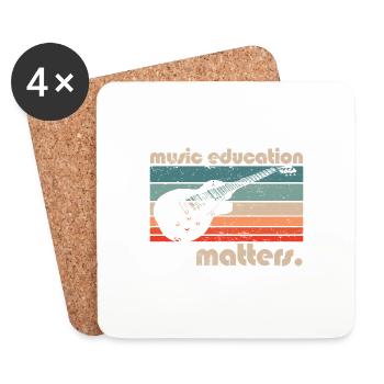 Music Teacher Musician Music Education Matters - Untersetzer (4er-Set) - Weiß - Vorne
