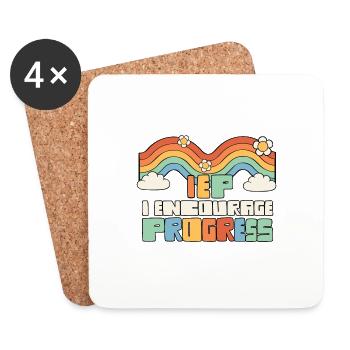 ABA Therapist I Encourage Progress Sped Teacher - Coasters (set of 4) - white - Front