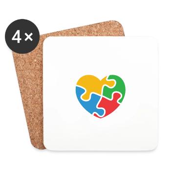 Choose to Include Special Education Sped Teacher - Coasters (set of 4) - white - Front