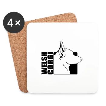 Welsh Corgi Profile Dogs Dog Wilsigns - Coasters (set of 4) - white - Front