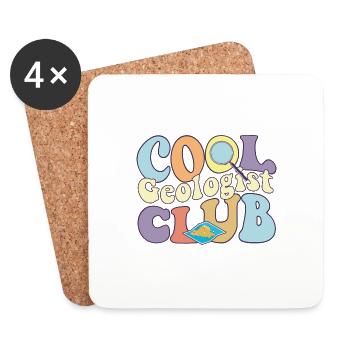 Cool Geologist Club Easily Distracted By Rocks - Untersetzer (4er-Set) - Weiß - Vorne