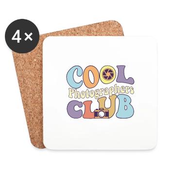 Cool Photographers Club Caméra Photography Squad - Dessous de verre (lot de 4) - blanc - Devant