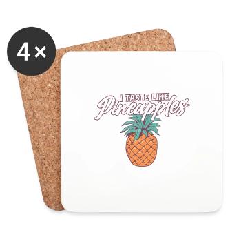 Swinger Lifestyle I Taste Like Pineapples - Untersetzer (4er-Set) - Weiß - Vorne