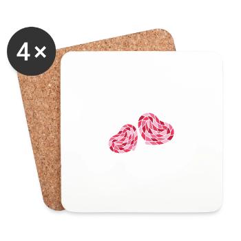 Je suis un suceur pour toi drôle jeu de mots de la Saint-Valentin - Dessous de verre (lot de 4) - blanc - Devant