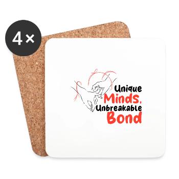 Neurodiverse Marriage Tourettes Bipolar Depression - Coasters (set of 4) - white - Front
