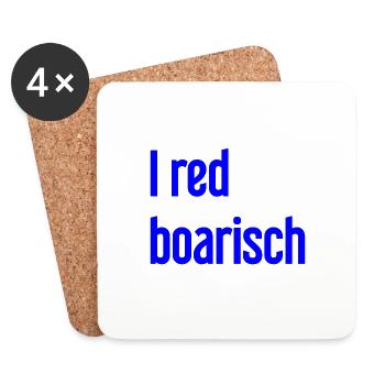 I red boarisch - Coasters (set of 4) - white - Front