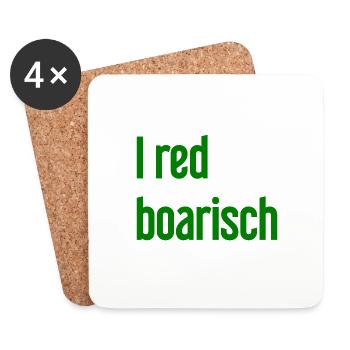 I red boarisch - Untersetzer (4er-Set) - Weiß - Vorne