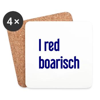 I red boarisch - Coasters (set of 4) - white - Front