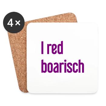 I red boarisch - Untersetzer (4er-Set) - Weiß - Vorne