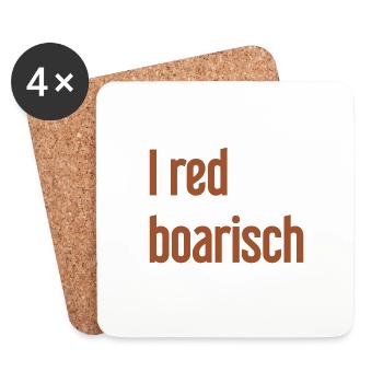 I red boarisch - Untersetzer (4er-Set) - Weiß - Vorne