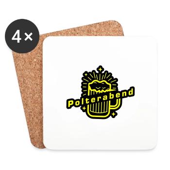 Bachelor Party Wedding Bachelor - Coasters (set of 4) - white - Front