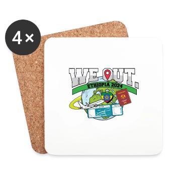 We Out Trip To Ethiopia Travel Matching Family - Coasters (set of 4) - white - Front