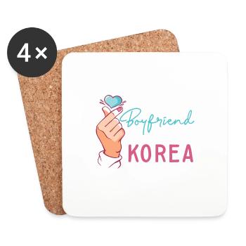 I Have A Boyfriend Kpop Idol Fan K Drama Lover I - Untersetzer (4er-Set) - Weiß - Vorne