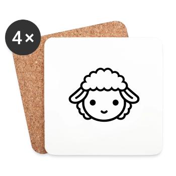 sheep - Coasters (set of 4) - white - Front
