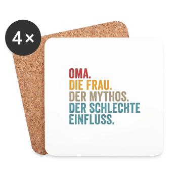 Großmutter Oma - Untersetzer (4er-Set) - Weiß - Vorne