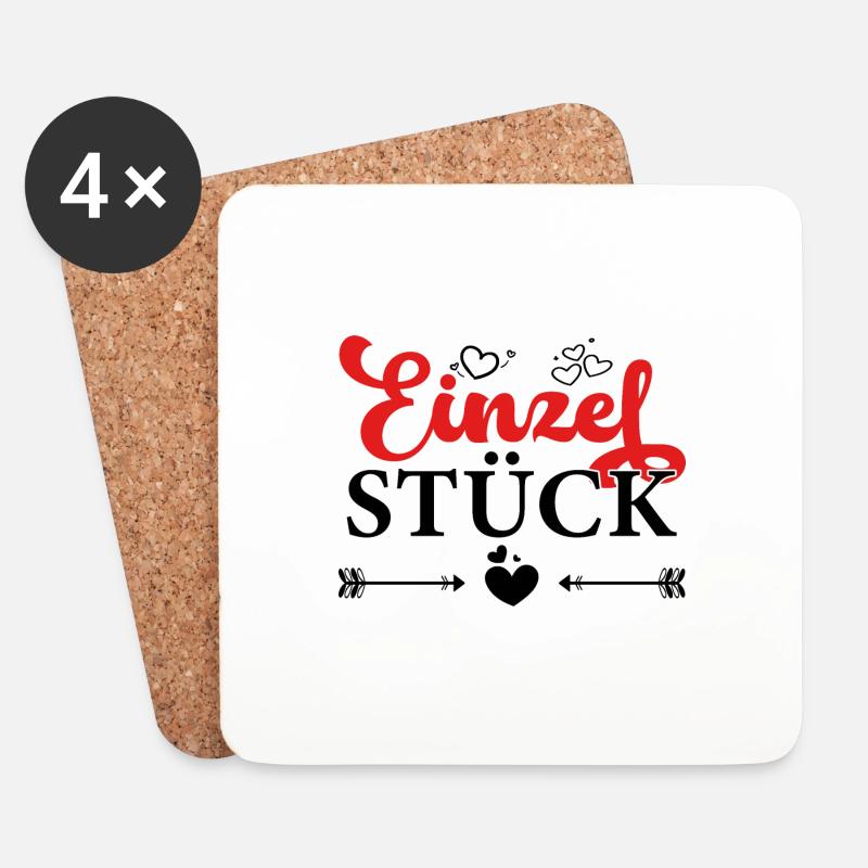 Einzelstück - Untersetzer (4er-Set) - Weiß