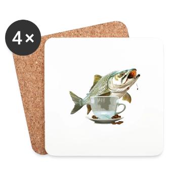 Tarpon Kaffee - Untersetzer (4er-Set) - Weiß - Vorne
