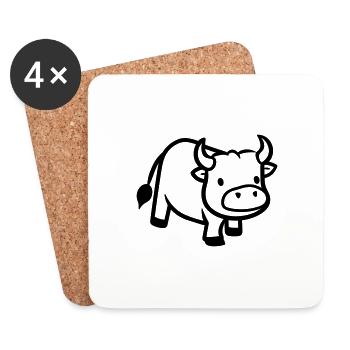 Bull - Coasters (set of 4) - white - Front