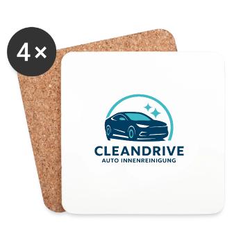 CleanDrive Car Interior Cleaning - Coasters (set of 4) - white - Front