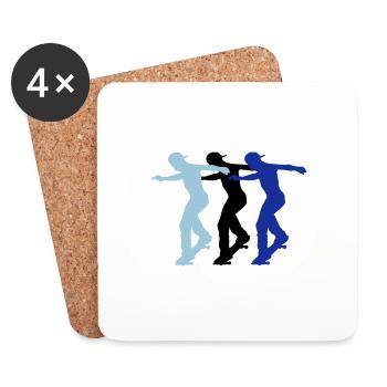 skaters - Untersetzer (4er-Set) - Weiß - Vorne