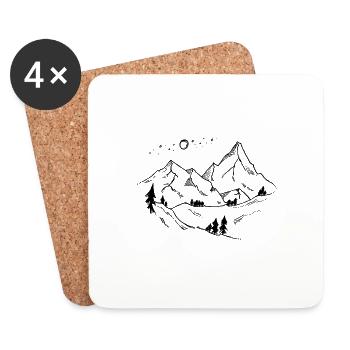 Mountainview - Coasters (set of 4) - white - Front